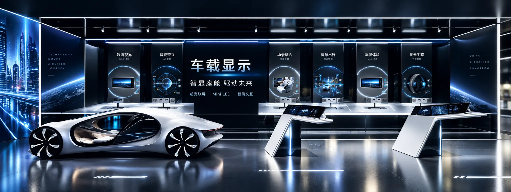 TCL华星 t3 车载显示展区效果图